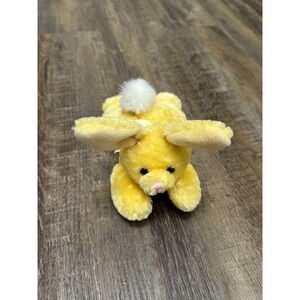 People Pals Yellow Plush Bunny Rabbit Floppy Ears Easter Stuffed Animal 9x4